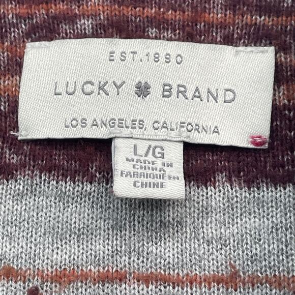 Lucky Brand Women's L Cardigan Aztec Southwestern Open Front Sweater Draped - Picture 6 of 9